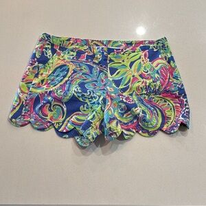 Lilly Pullitzer Cotton Scalloped Hem Shorts Size 12